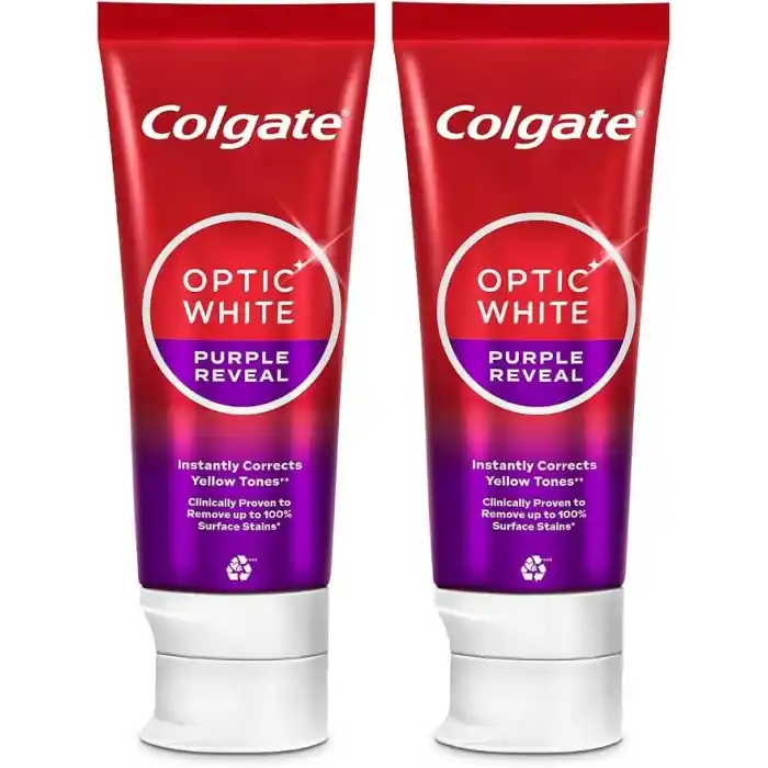 Colgate Optic White Purple Reveal 75 ml 2li paket