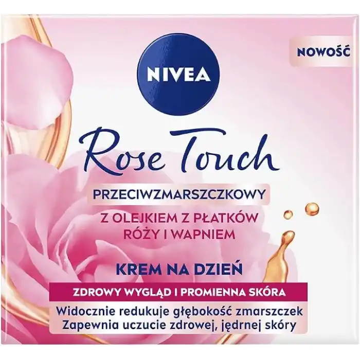 NIVEA Aqua Rose Kırışıklık Karşıtı Gündüz Yüz Bakım Kremi 50ml, Kalsiyum, İnce Çizgi Görünümü, Sıkı Cilt