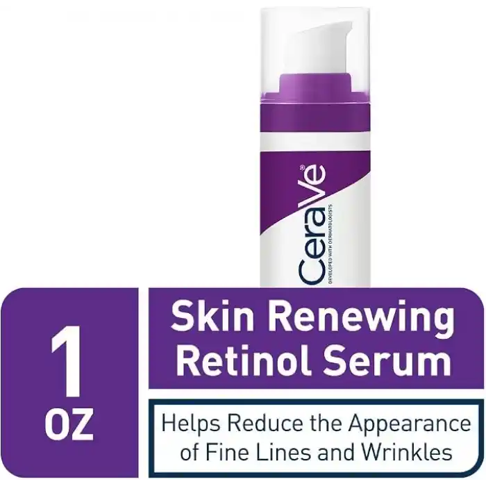 CeraVe Anti Aging Retinol Serum For Face, Encapsulated Retinol With Hyaluronic Acid, Niacinamide & Ceramides, Smooths Wrinkles & Fine Lines, Gentle Skin Brightening Serum, Fragrance Free, 1 Oz