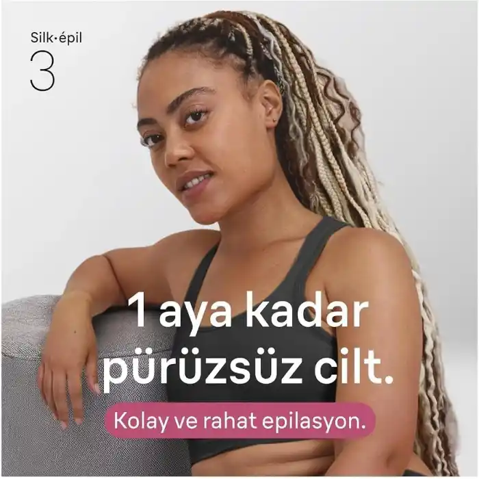 Braun Silk·épil 3 Kablolu Epilatör, Kalıcı Pürüzsüz Cilt, 3-000