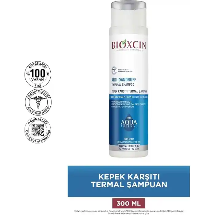 Bioxcin Aquathermal Kepek Karşıtı Termal Şampuan 300 ml + Yoğun Kepek Karşıtı Termal Şampuan 200 ml