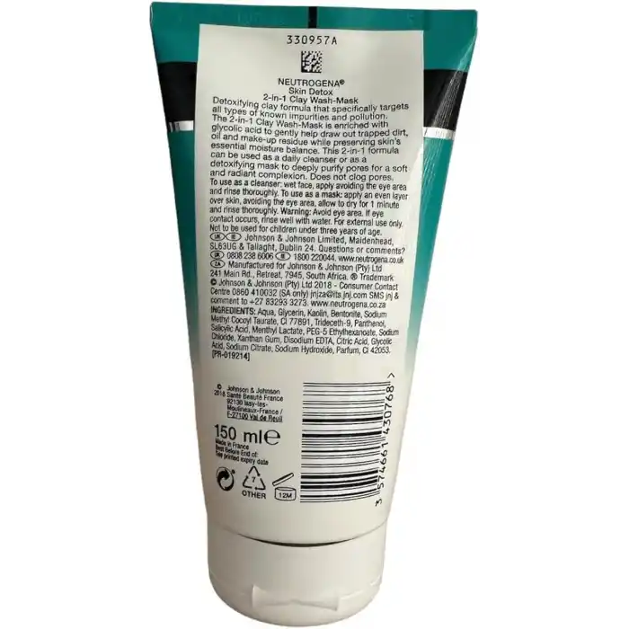 Neutrogena Skin Detox Arındırıcı Kil Maskesi, 150 ml