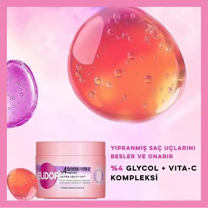 Elidor Ultra Işıltı 100 Yoğun Onarıcı Maske 220 ml