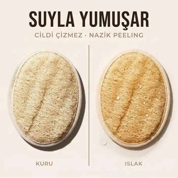 Anatolia Soap 1978 Yüz vücud Kabak lifi Doğal Lifler Peeling Temizleyici Arındırıcı. (2 Adet)
