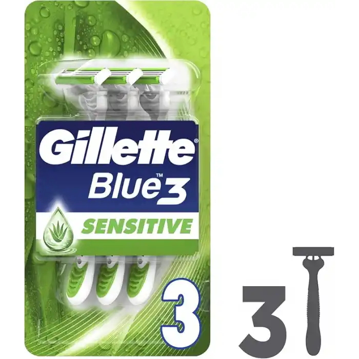 Gillette Blue3 Sensitive Kullan At Tıraş Bıçağı 3lü 1 Paket