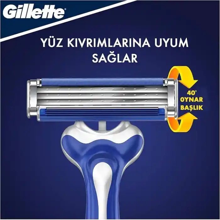 Gillette Blue3 Sensitive Kullan At Tıraş Bıçağı 3lü 1 Paket