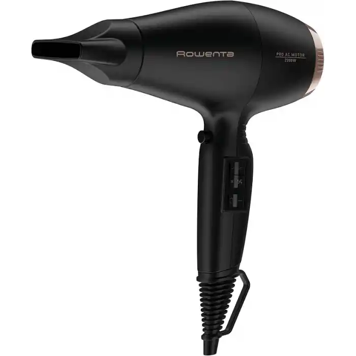 Rowenta Compact Pro+ CV6930 profesyonel saç kurutma makinesi, 2200 W, uzun ömürlü AC motor, kompakt format, soğuk hava darbesi, hızlı ve verimli performans, 9 mm başlık