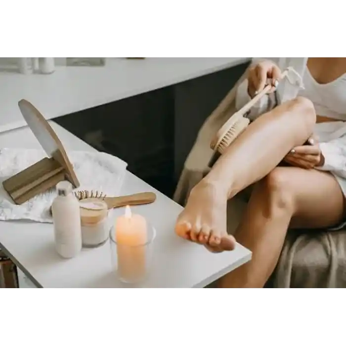 Ahşap Saplı Doğal At Kılı Selülit Fırçası Peeling Masaj Fırça Banyo Fırçası