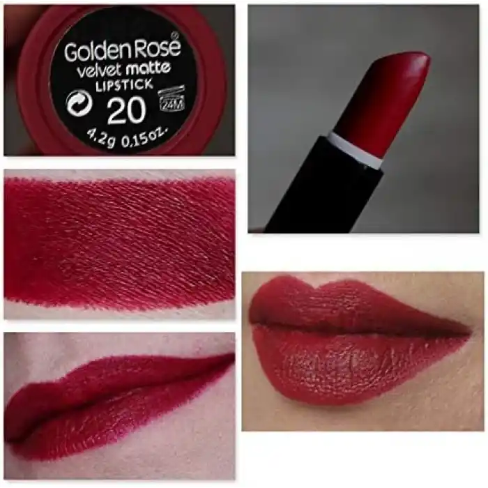 Golden Rose Velvet Matte Lipstick No: 20 - Yoğun Pigmentli Kadifemsi Mat Ruj