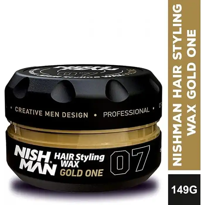 Nishman Saç Şekillendirici Wax 07 Gold One, 150 ML | Tüm Saç Tipleri | Ekstra Güçlü, Islak ve Parlak Görünüm