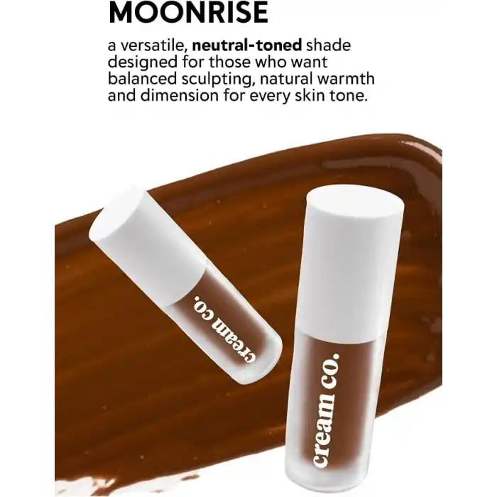 Cream Co. Likit Bronzer Glow Sculpt Moonrise, Kontür Nötr Kahve, Yüz Şekillendirici Nemlendirici Makyaj