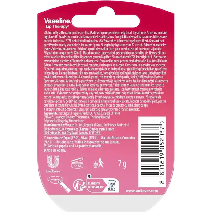Vaseline Rosy Lip Therapy 0.25oz