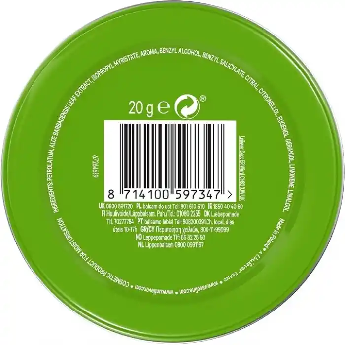 VASELINE LIP BALM THERAPY JEL ALOE VERA 20GR
