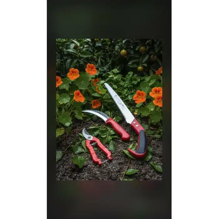 3lü Profesyonel Bahçe Seti: 45cm Testere, Ot Testeresi, Budama Makası - Güçlü ve Kullanışlı YZ-1