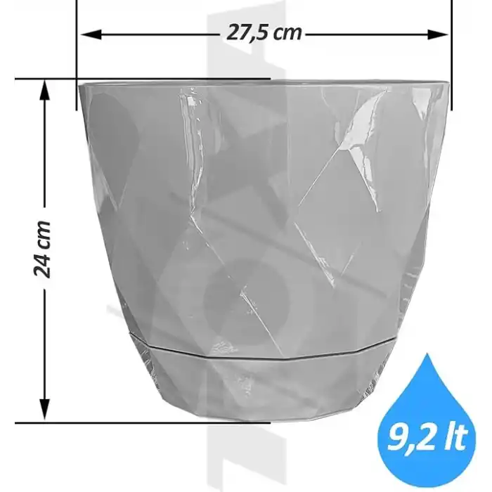 Yakamoz Saksı (1, Bej, 9.2 Litre)