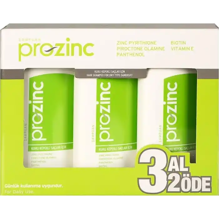 Prozinc Yeşil Set Vitamin E Şampuan 300 Ml 3 Al 2 Öde Şampuan Seti