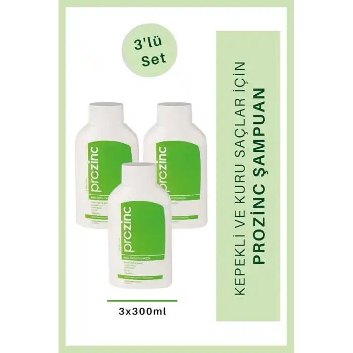 Prozinc Yeşil Set Vitamin E Şampuan 300 Ml 3 Al 2 Öde Şampuan Seti