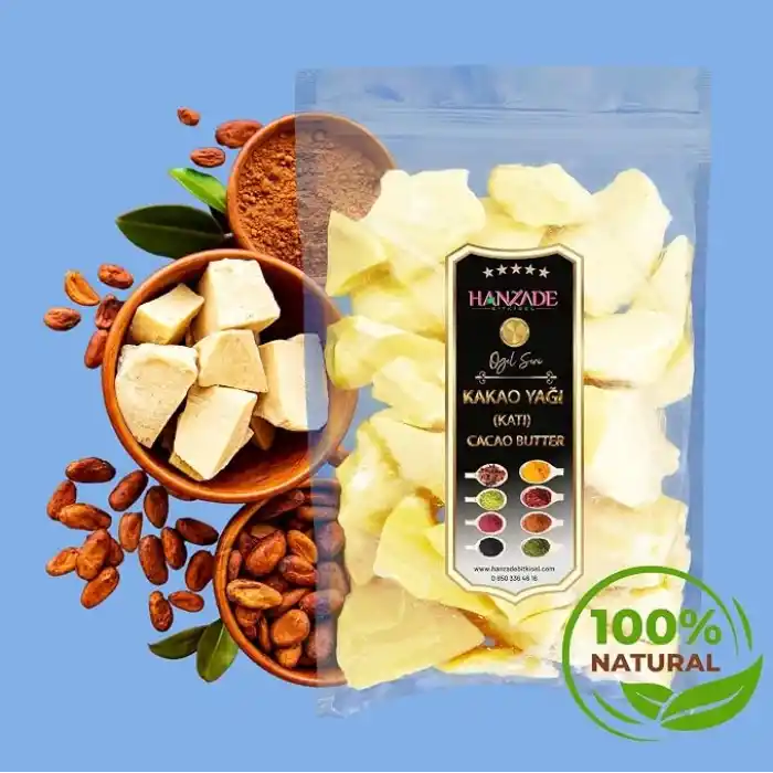 Hanzade Bitkisel Yenilebilir Saf Katı Kakao Yağı 100 Gr