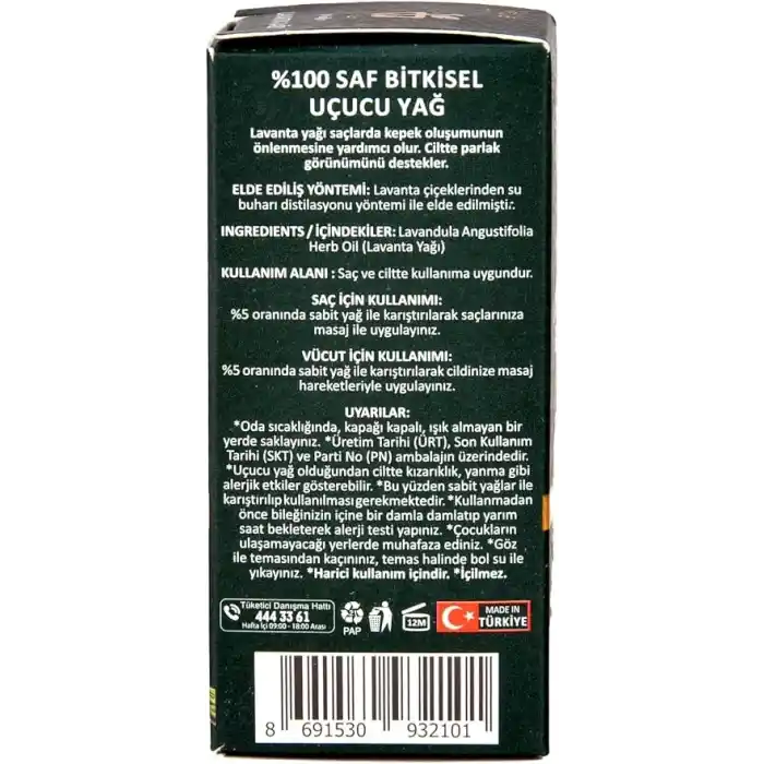 Arifoğlu Lavanta Yağı 10ml%100 Saf Arlab Lavender Oil Pure Lavandula Angustifolia Herb Oil