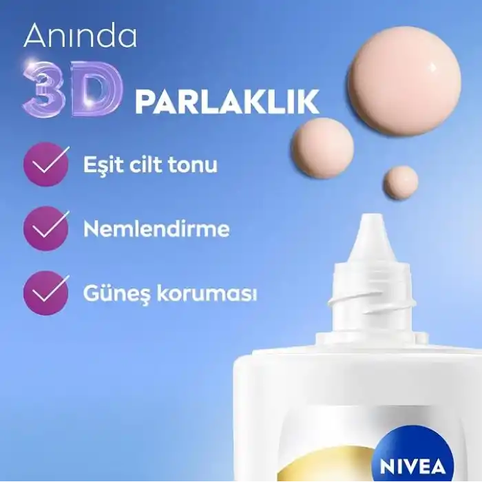 NIVEA SPF50 Luminous630 Skin Glow Aydınlatıcı Yüz Güneş Kremi 40ml, Nemlendirici, Eşit Cilt Tonu, Niasinamid, Thiamidol