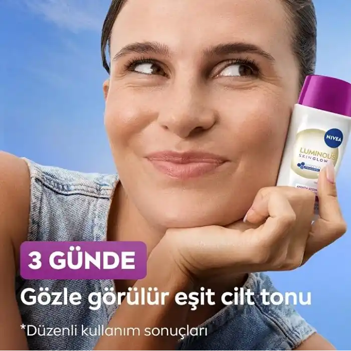 NIVEA SPF50 Luminous630 Skin Glow Aydınlatıcı Yüz Güneş Kremi 40ml, Nemlendirici, Eşit Cilt Tonu, Niasinamid, Thiamidol
