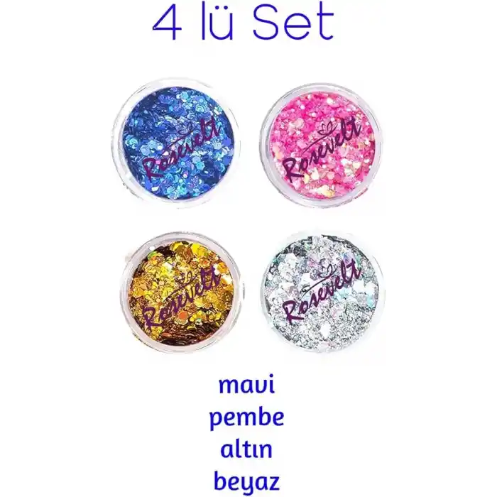ROSEVELT Gümüş Kendinden Yapışan Mayaj Simi Glitter PRA-7039372-9761