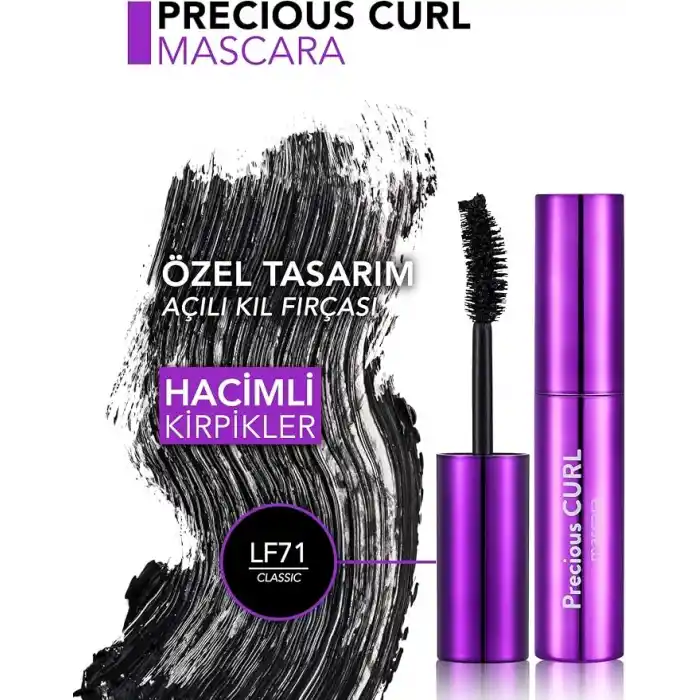Flormar Hacim Ve Kıvrım Veren Maskara (SİYAH) - Precious Curl Mascara - Lf71 Classic - 8690604197576