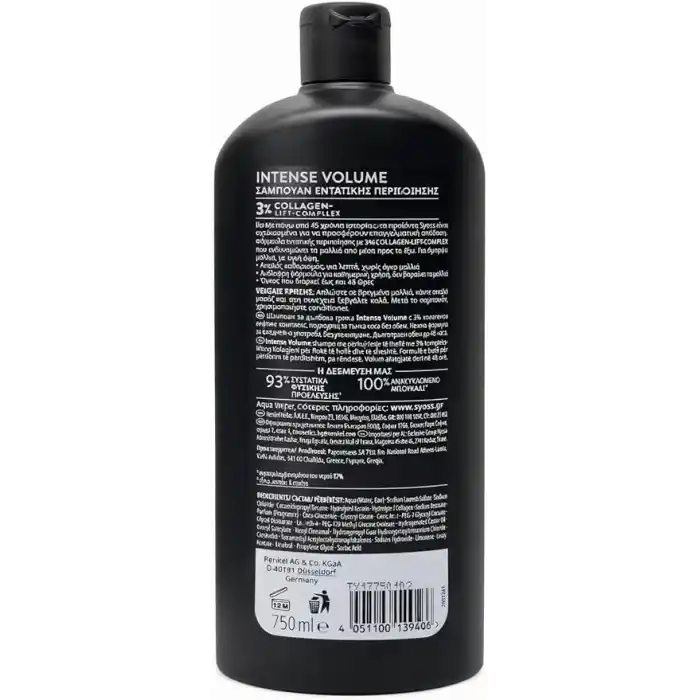 Syoss İnce ve Yumuşak Saçlar İçin Hacim Şampuan, 750 ml, Tekli Paket