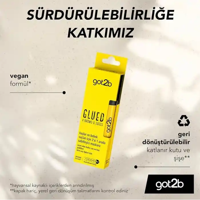 Got2b Kaş ve Bebek Saçları için 2si 1 Arada Sabitleyici Maskara 16ml