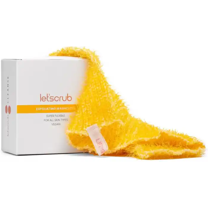 Letscrub Süper Esnek Sarı Banyo Lifi Tüm Cilt Tiplerine Uygun Duş Lifi Unisex 20x30 Cm