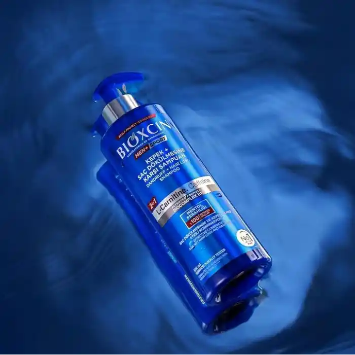 Bioxcin Men+ Sport Kepek + Saç Dökülmesine Karşı Şampuan | L-Carnitine, Kafein, BioComplex B11 | 500 ml | Tüm Saç Tipleri İçin (2 paketi)