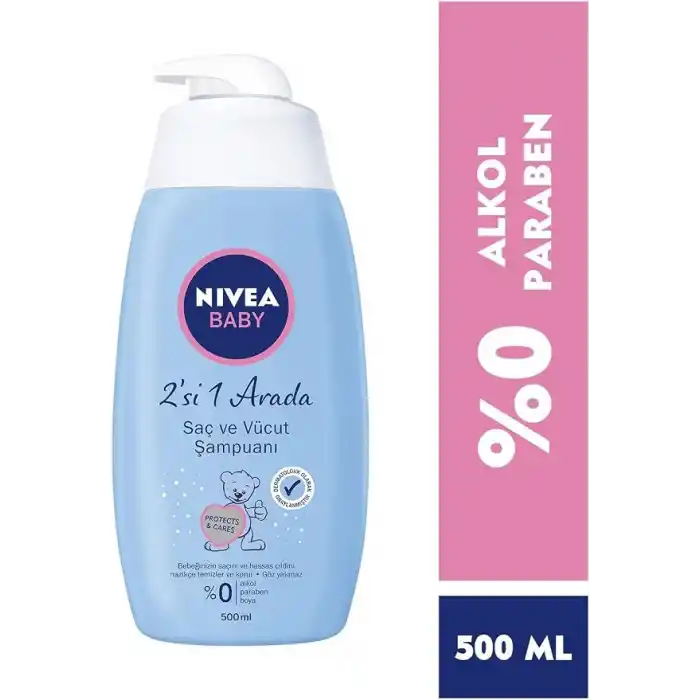 NIVEA Bebek Saç ve Vücut Şampuanı, 500 ml
