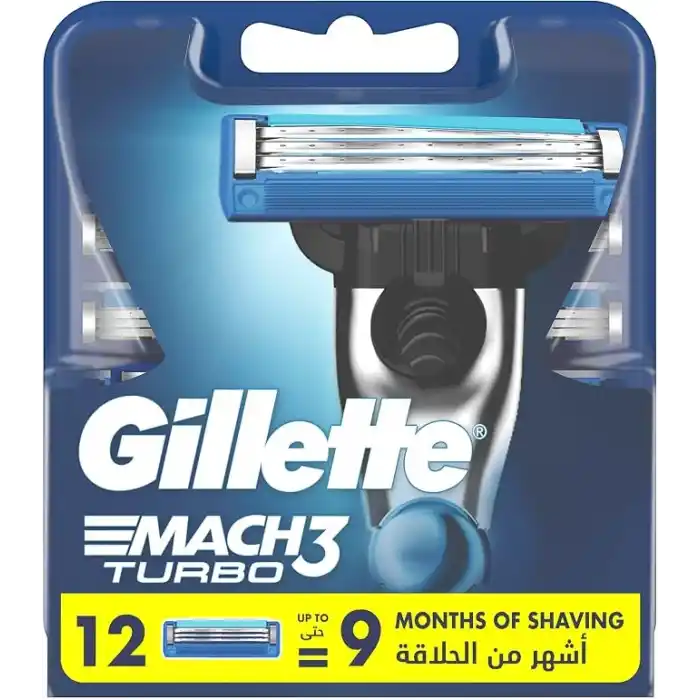 Gillette Mach3 Turbo Yedek Tıraş Bıçağı - 12li