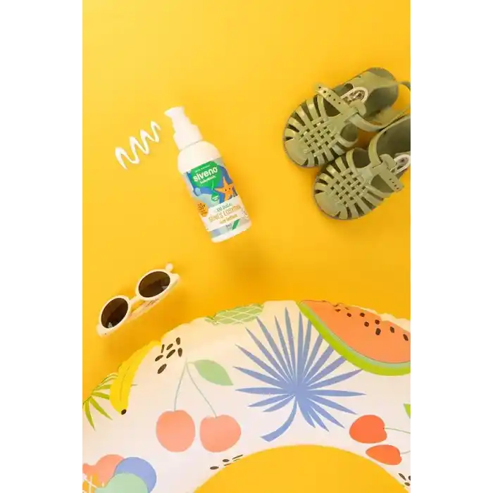 Siveno%100 Doğal Çocuk Güneş Losyonu Leke Karşıtı Nemlendirici Bitkisel Vegan UVA UVB SPF 50+ 100 ml