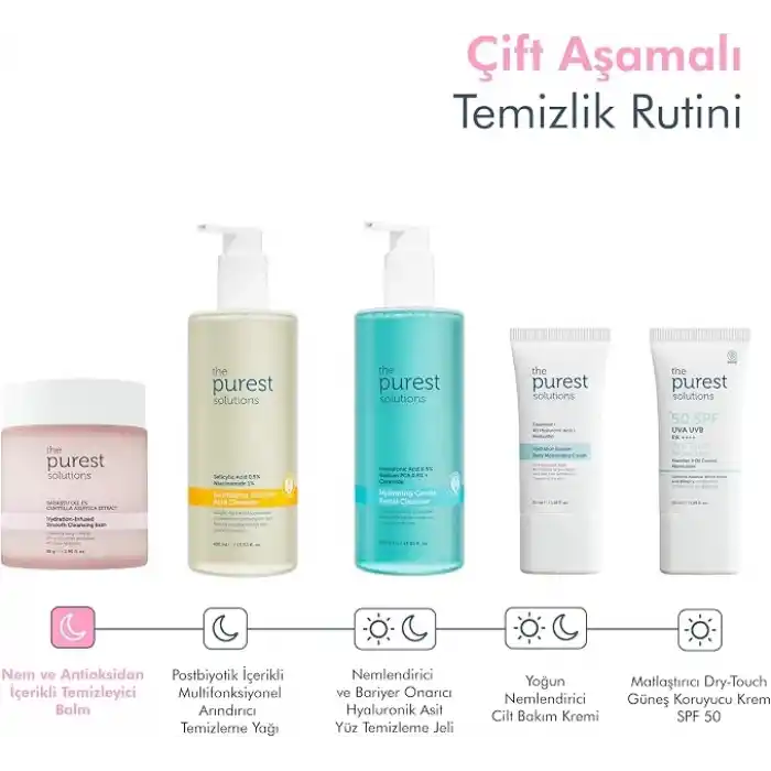 The Purest Solutions Hassas Ve Kuru Ciltler Için Nem Ve Antioksidan İçerikli Temizleyici Balm 85 Gr