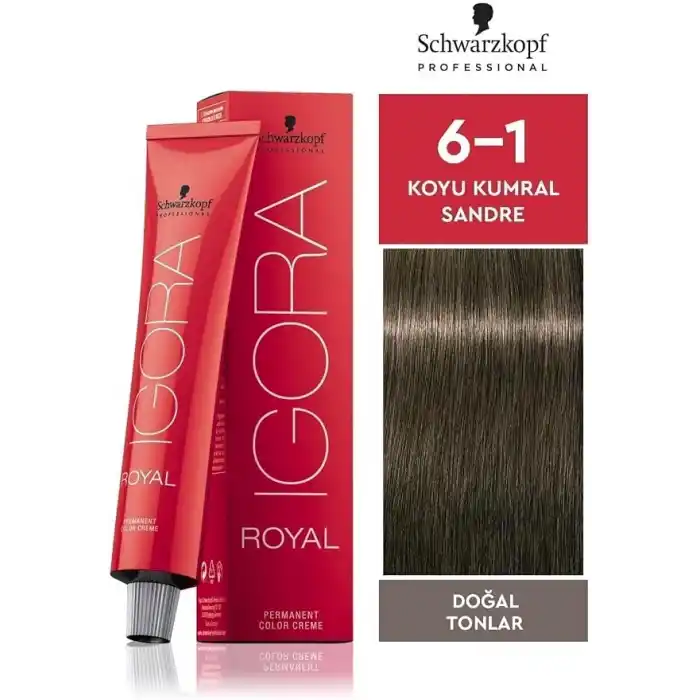 Schwarzkopf Igora Royal Saç Boyası 60ml-No - 6.1 Küllü Koyu Kumral