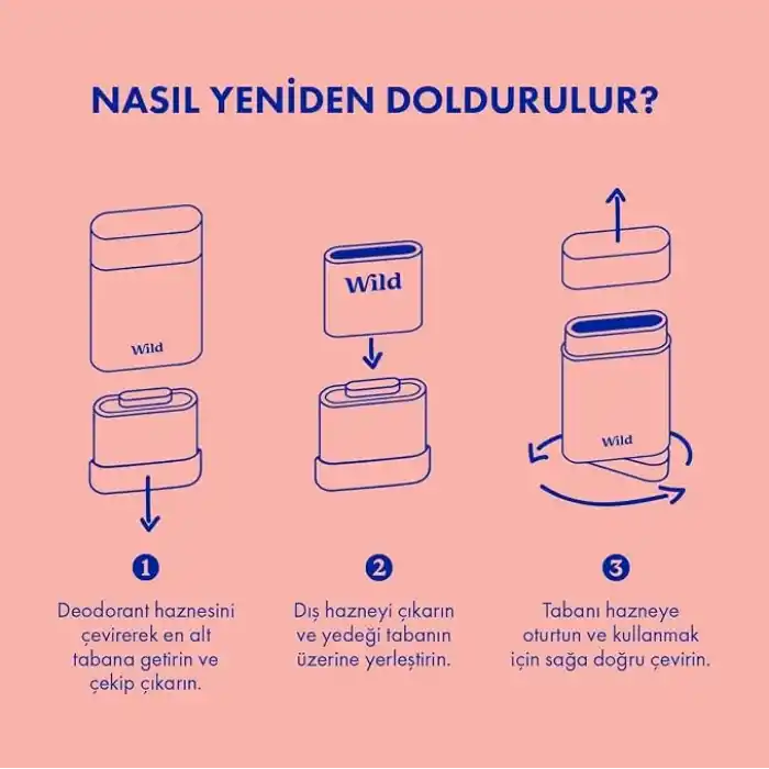Wild%98 Sekiz Natural Stick Deodorant Kutu ve Refill Paketi Honey Bee ve Honey & Cactus Flower 40 g