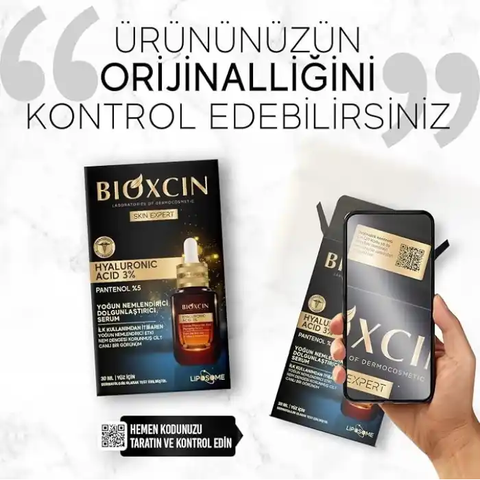 Bioxcin Hyaluronic Acid Serum 3% – Yoğun Nemlendirici ve Dolgunlaştırıcı Yüz Serumu – Pantenol (B5), Lipozom Teknolojili – 30 ml