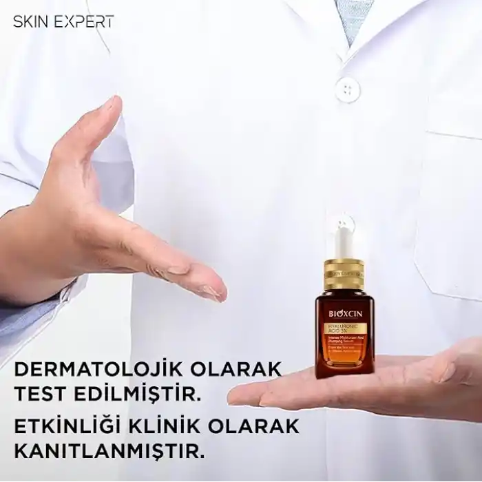 Bioxcin Hyaluronic Acid Serum 3% – Yoğun Nemlendirici ve Dolgunlaştırıcı Yüz Serumu – Pantenol (B5), Lipozom Teknolojili – 30 ml