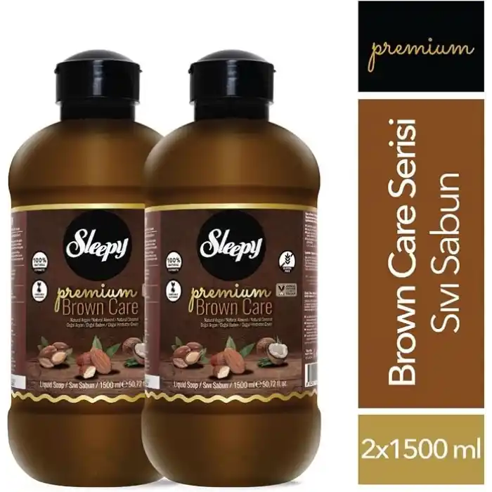 Sleepy Premium Brown Care Serisi Sıvı Sabun 2x1500 ml