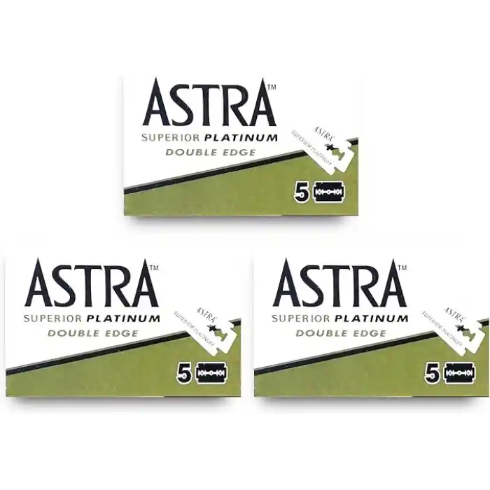 Susicit Astra Superior Premium Platinum Çift Kenarlı Güvenlik Tıraş Bıçağı, 5 Adet (3lü Paket)