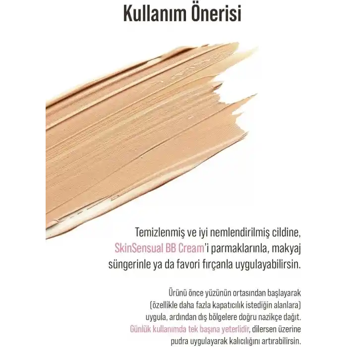 Skin Sensual SPF50+ PA++++ Kapatıcı BB Krem Medium 30 ml | Leke Karşıtı, Aydınlık Cilt Görünümü | UVA+UVB Koruma