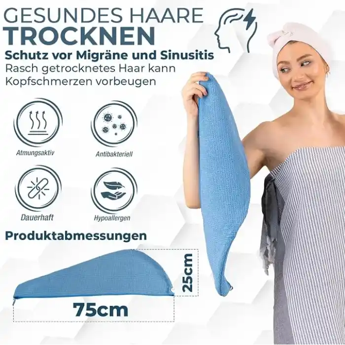 Silva Ultrafiber Saç Bonesi 24 x 67 cm - Hızlı Kurutan Saç Havlusu Türban, Elastik Halka ve Düğmeli, Elektriklenmeyi Azaltır, Uzun Saçlar İçin, Antibakteriyel, Pembe