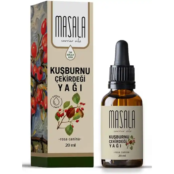 Masala Saf Kuşburnu Çekirdeği Yağı 20 ml. (Rosehip Oil) Soğuk Pres