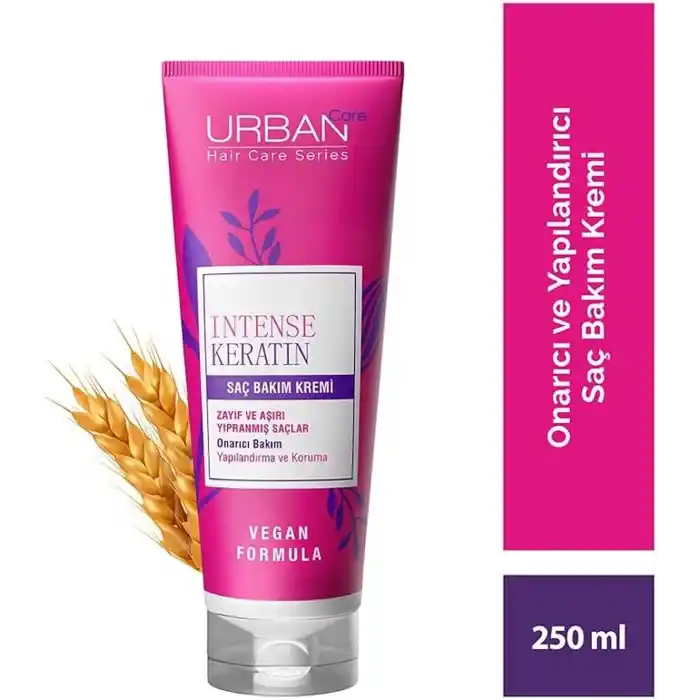 URBAN Care Intense Keratin Aşırı Yıpranmış Saçlara Özel Saç Bakım Kremi 250 ml- Vegan