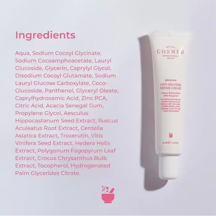 Cosmed Hassas Ciltler İçin Kızarıklık Karşıtı Onarıcı Krem 40 ml