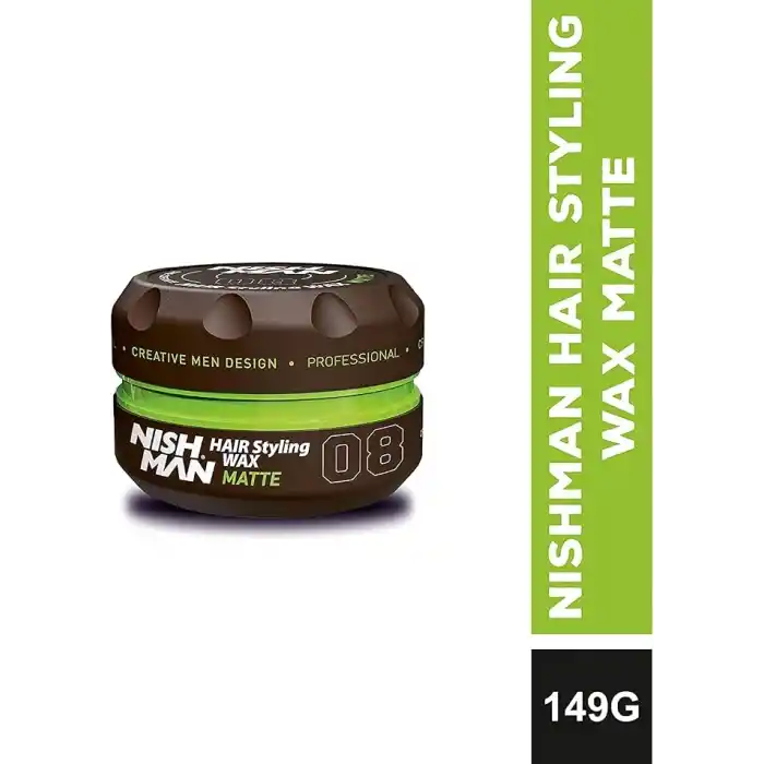 Nishman Saç Şekillendirici Wax 08 Matte, 150 ML | Tüm Saç Tipleri | Ekstra Güçlü, Doğal ve Matt Görünüm