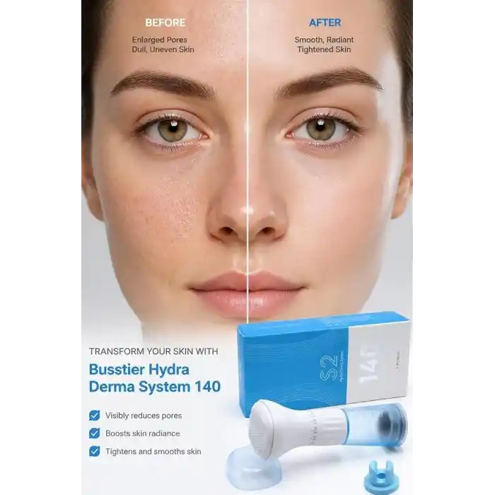Busstier Hydra Derma System 140 Microneedling Serum Applicator 140 İğneli Hydra Needle Cilt Bakım Kalemi Anti Aging Gözenek Sıkılaştırıcı Serum Uygulama Cihazı