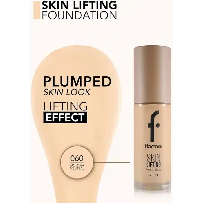 Flormar Spf30 Sıkılaştırıcı Fondöten (SICAK ALT TON) - Skin Lifting Fdt. - 060 Golden Neutral-8682536059633