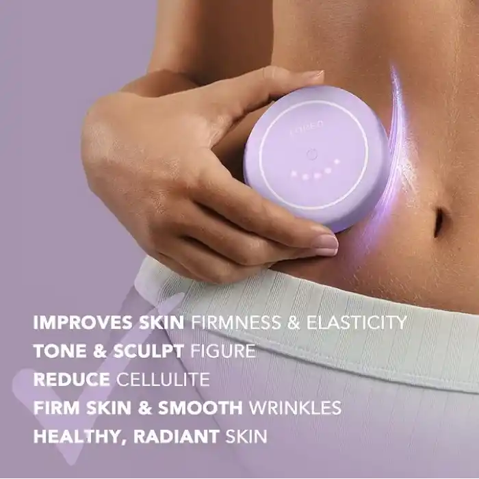 FOREO BEAR 2 body Gelişmiş Mikro Akımlı Vücut Masaj Aleti + İletken SUPERCHARGED Sıkılaştırıcı Vücut Serumu - Selülit Masajı ve Lenfatik Drenaj - Sıkı, Kontur ve Pürüzsüz - Vücut Masajı